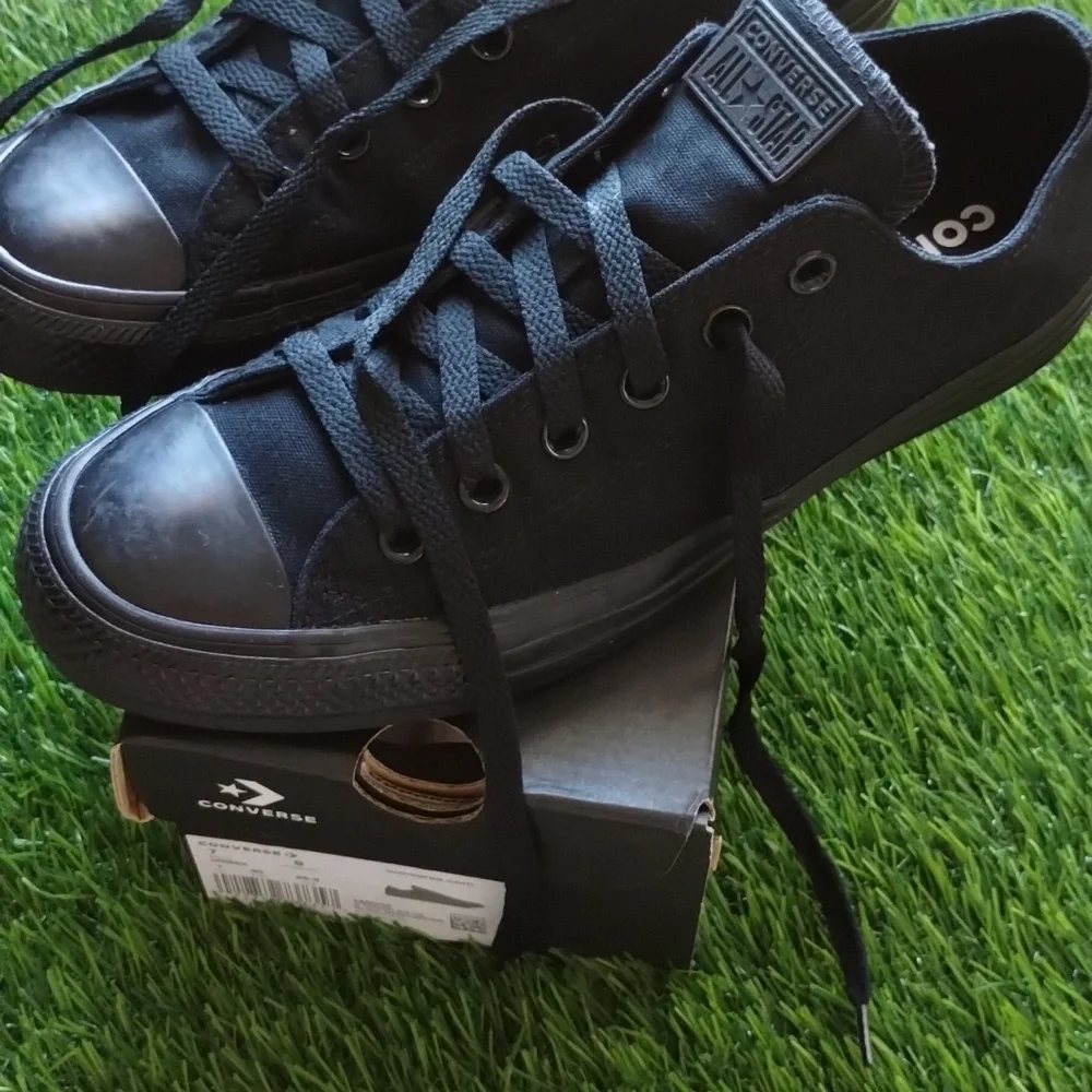 Converse All Star Chuck Taylor Black On Black Unisex M7 W9 - Picture 8 of 13